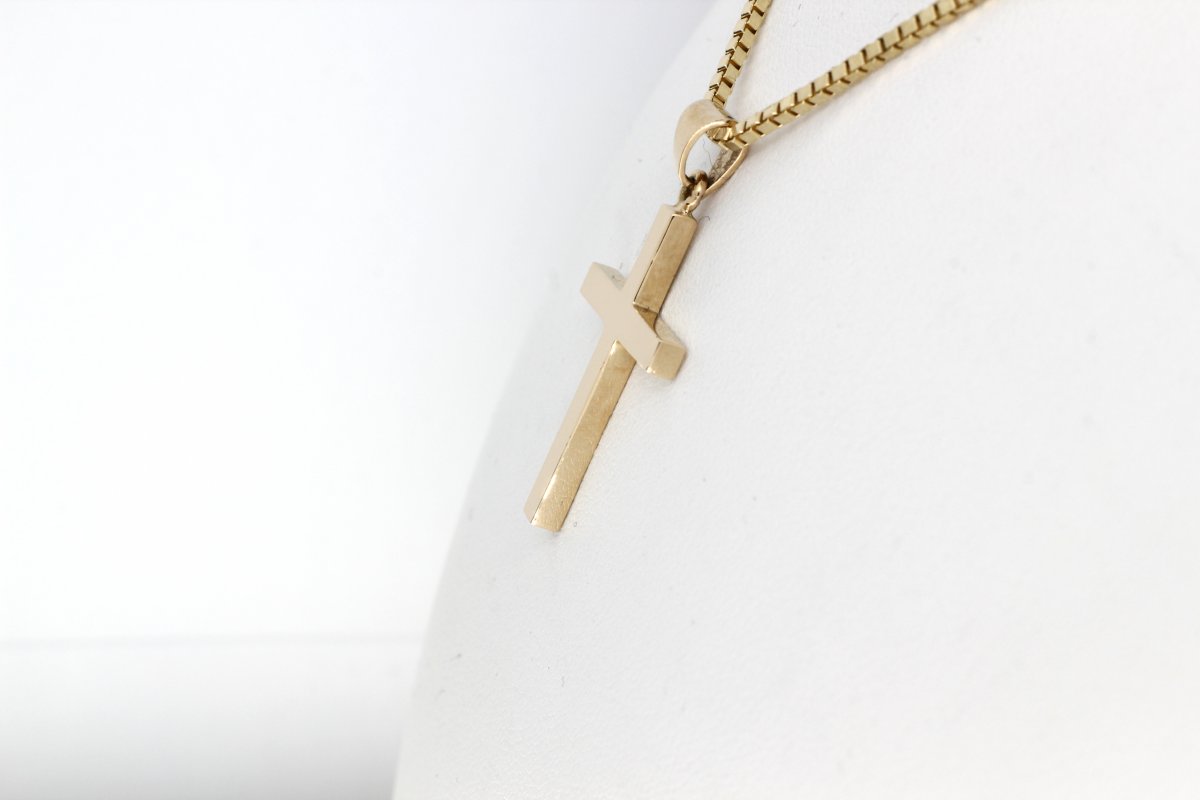 Massief Kruis Smal Geelgoud